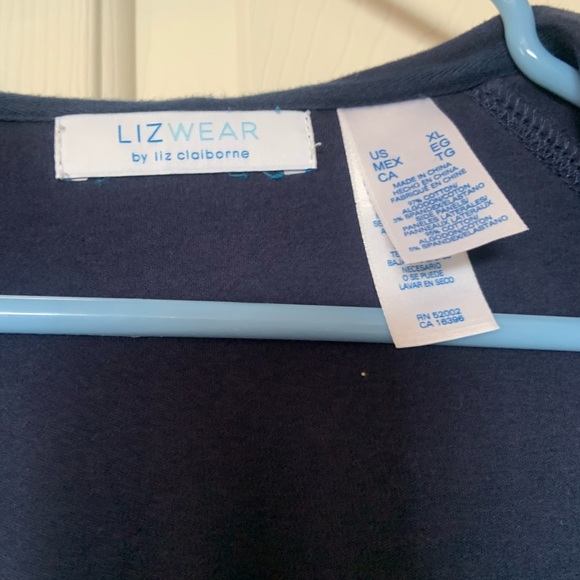 Liz Wear jacket, navy blue zip-up, sporty activewear XL - Picture 6 of 8